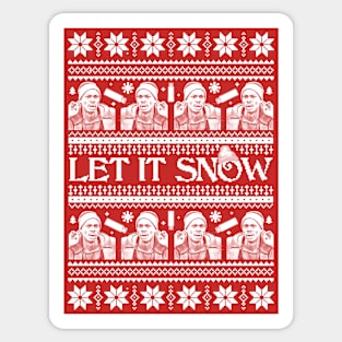 Tyrone Biggums Let It Snow Pixel (Solid) Sticker